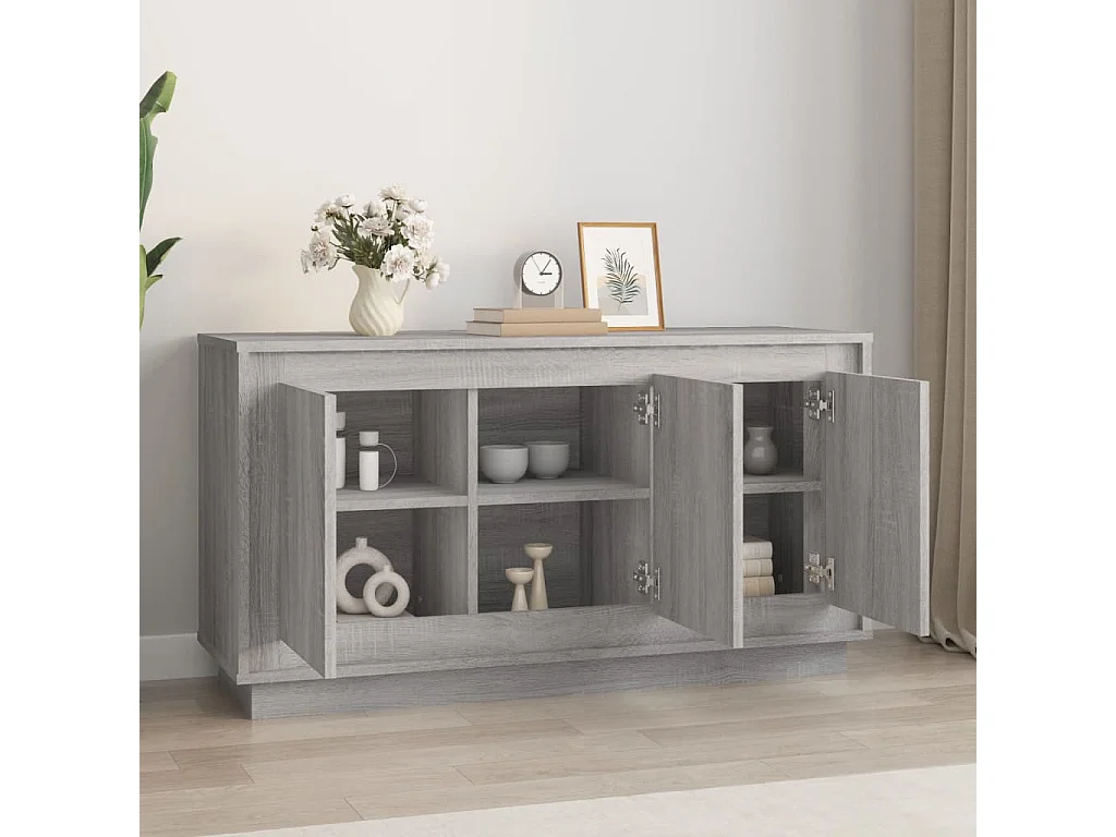 Buffet sonoma gris 102x35x55 cm bois d'ingénierie FR62359