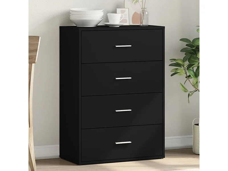 Aparador 60x31x84 cm derivados de madeira preto PT616576