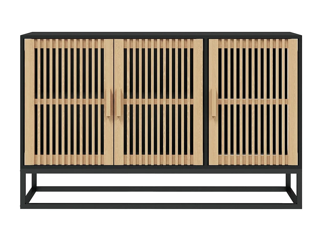 Aparador 105x30x65 cm derivados de madeira preto PT672985