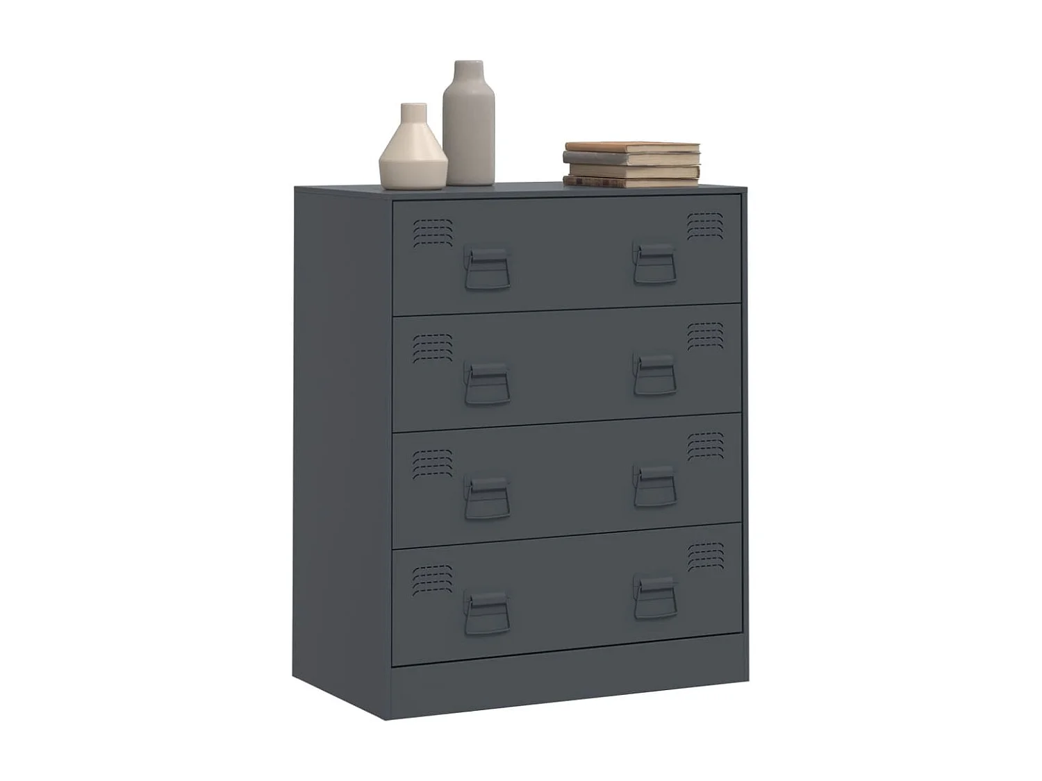 Buffet anthracite 67x39x83 cm acier FR33837