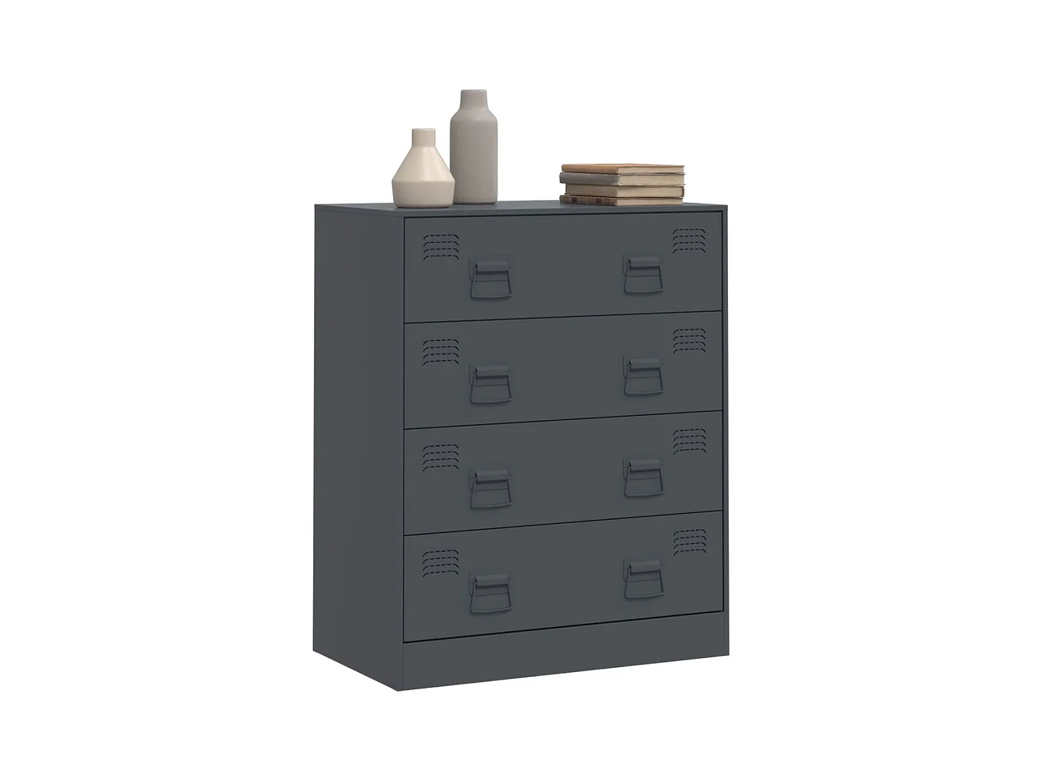 Aparador de acero gris antracita 67x39x83 cm ES712016