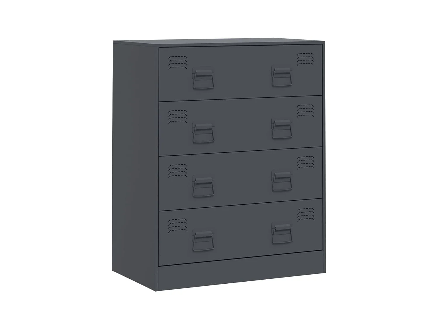 Aparador de acero gris antracita 67x39x83 cm ES712016