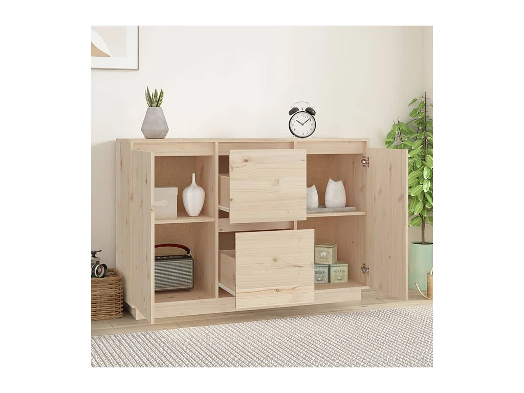 Dressoir 111x34x75 cm massief grenenhout BE531165