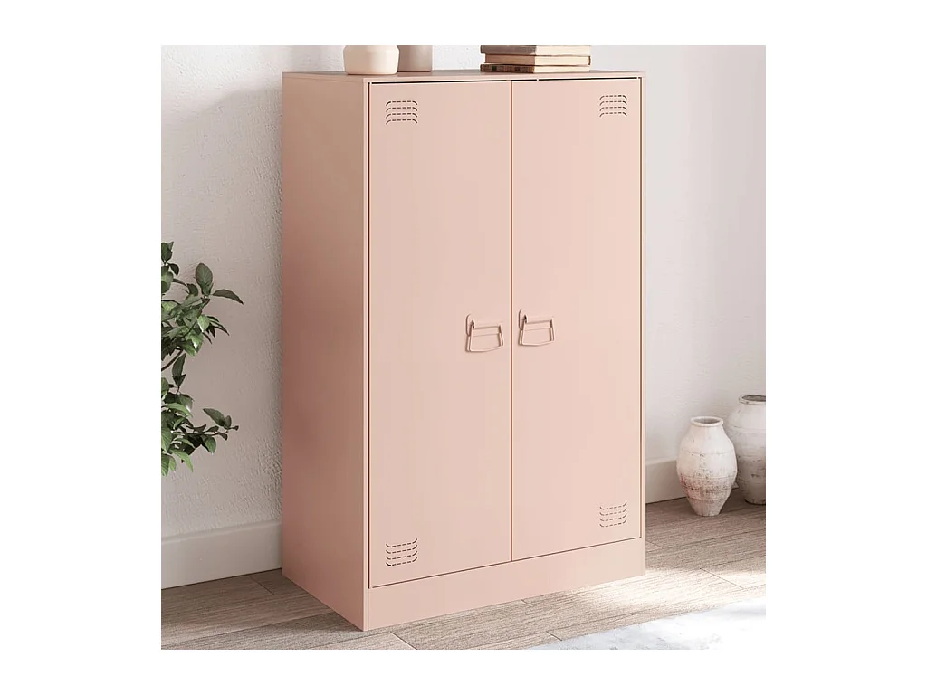 Buffet rose 67x39x107 cm acier FR12875