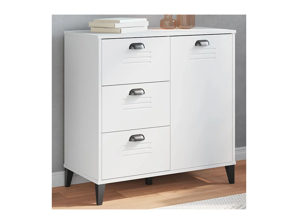 Buffet VIKEN blanc 80x40x80 cm bois d'ingénierie FR17729