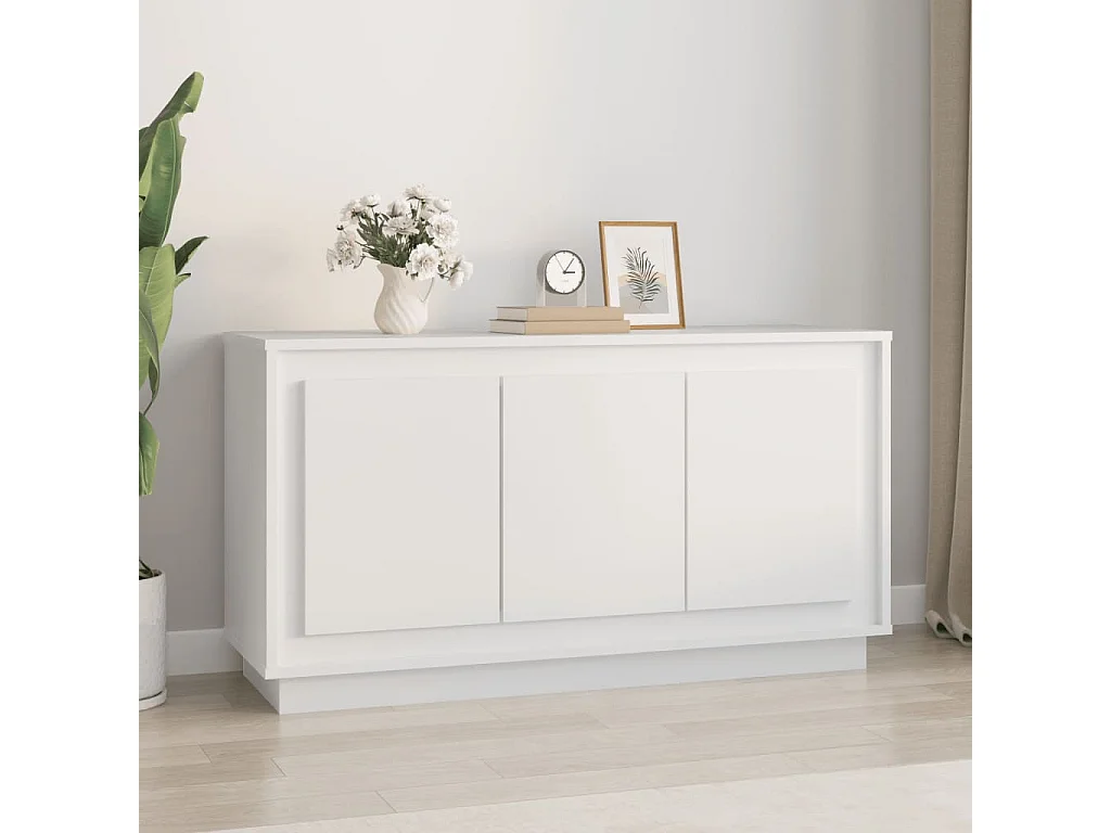 Buffet blanc 102x35x55 cm bois d'ingénierie FR88163