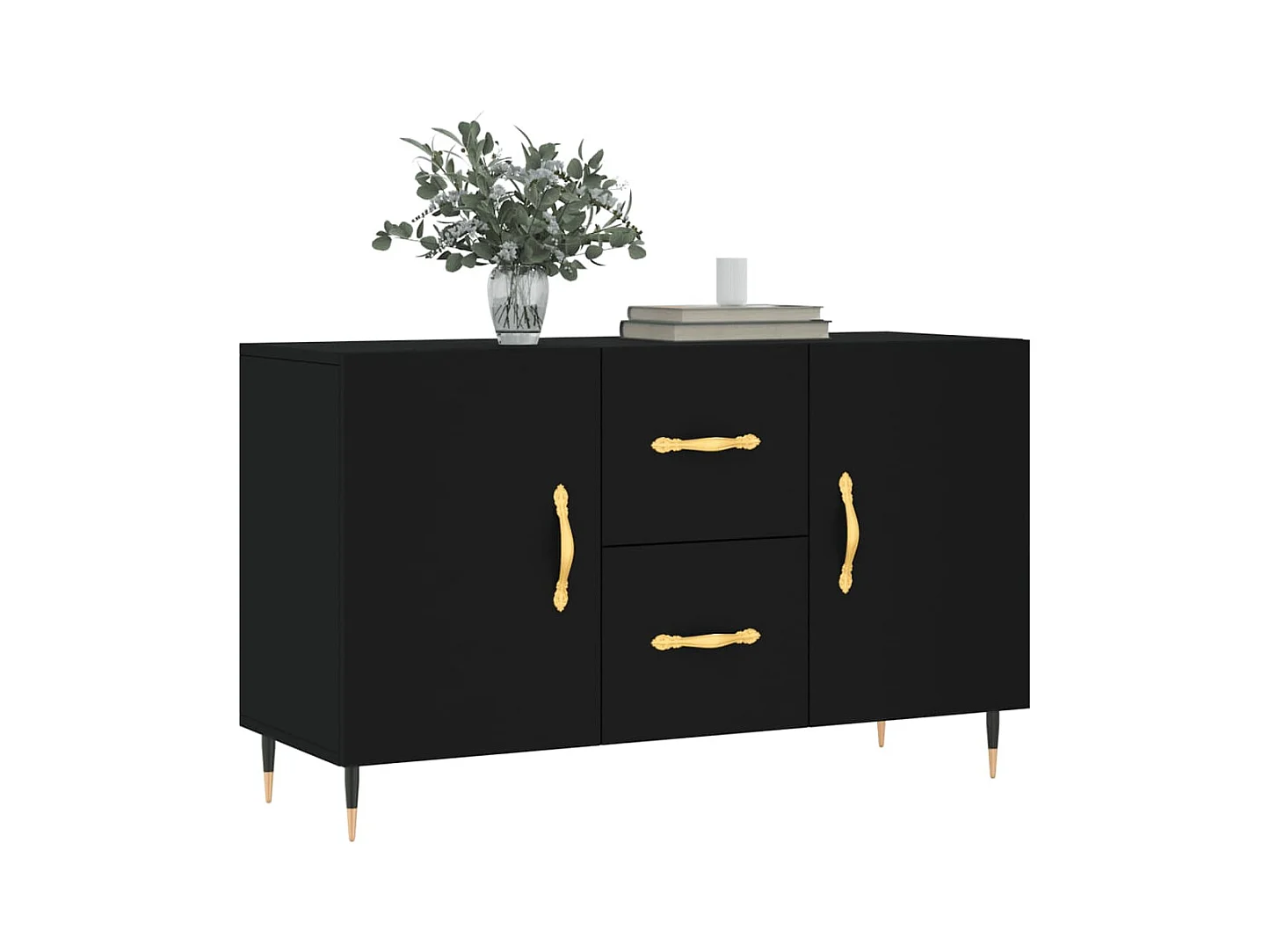 Buffet noir 100x36x60 cm bois d'ingénierie FR60334