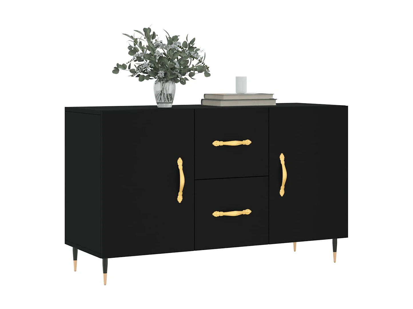 Buffet noir 100x36x60 cm bois d'ingénierie FR60334