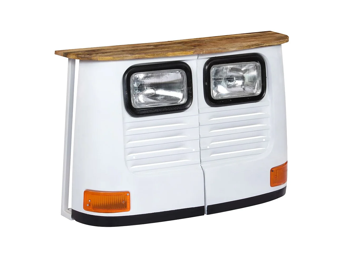 Buffet Bois de manguier massif Forme de camion Blanc FR20118