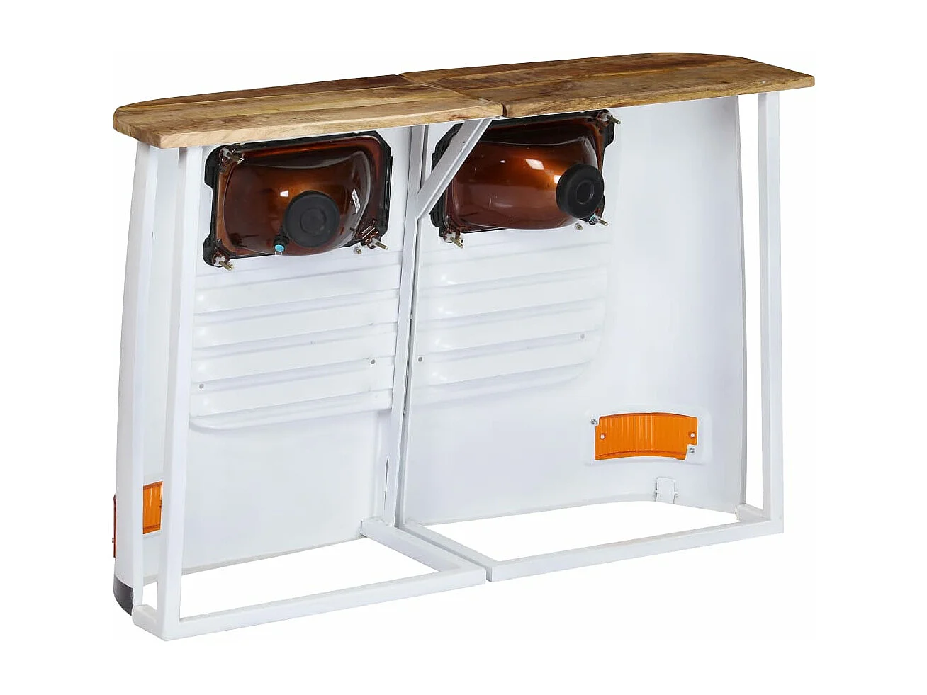 Buffet Bois de manguier massif Forme de camion Blanc FR20118