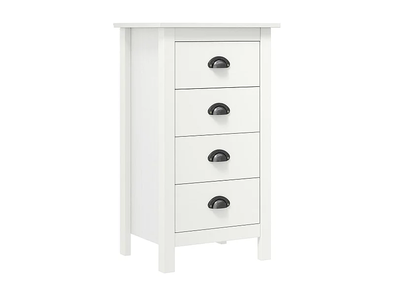 Buffet Hill Blanc 46x35x80 cm Bois de pin solide FR34582