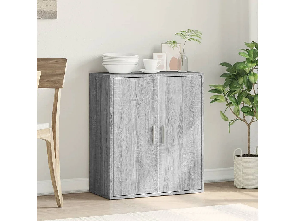 Buffet sonoma gris 79x38x80 cm bois d'ingénierie FR49232
