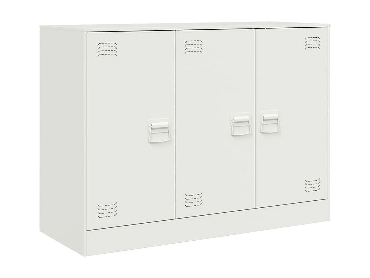 Buffet blanc 99x39x73 cm acier FR27536
