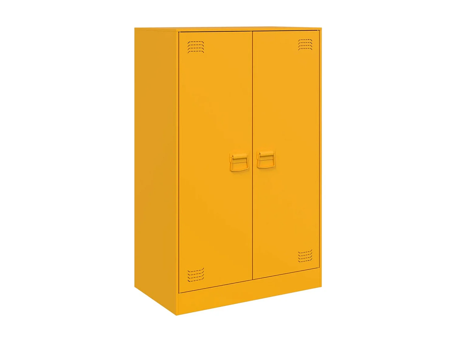 Buffet jaune moutarde 67x39x107 cm acier FR41621