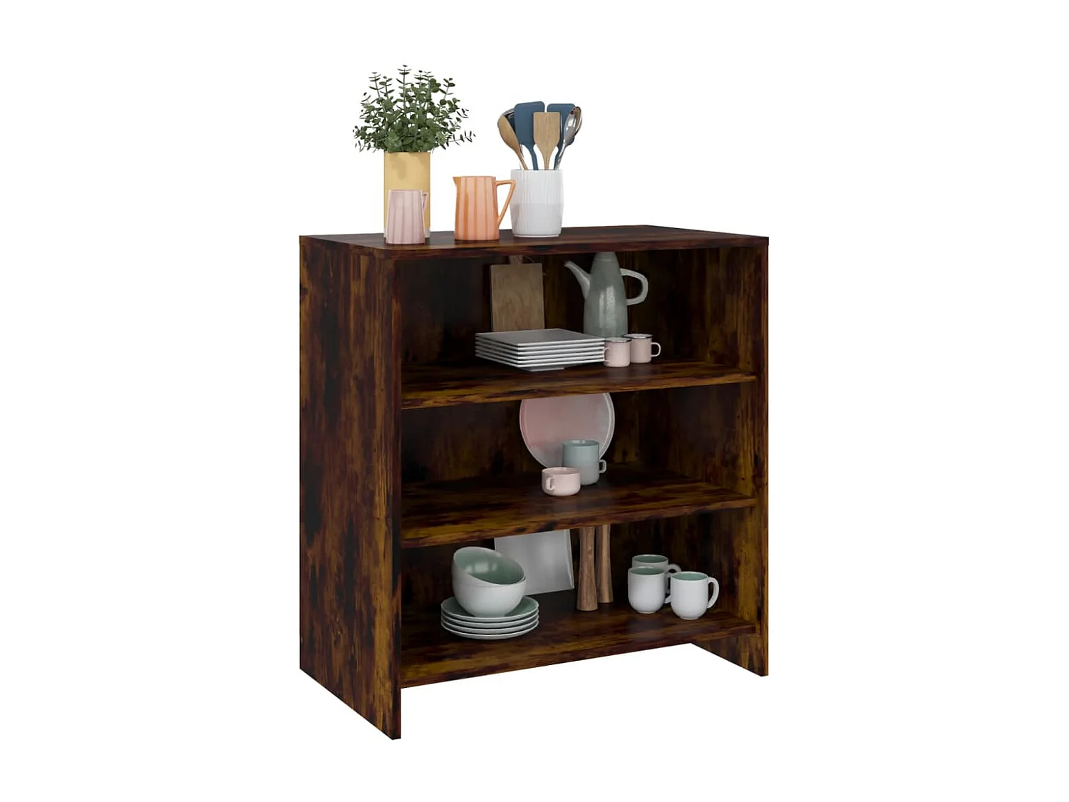 Buffet Chêne fumé 70x40,5x75 cm Bois d'ingénierie FR75513