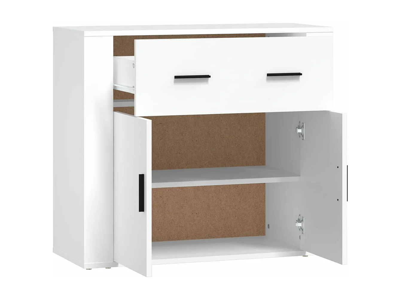 Buffet Blanc 80x33x70 cm Bois d'ingénierie FR85056