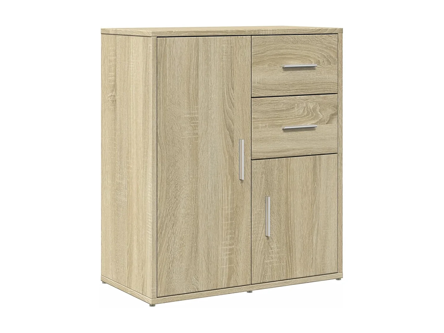 Dressoirs 2 st 60x31x70 cm bewerkt hout sonoma eikenkleurig BE325404