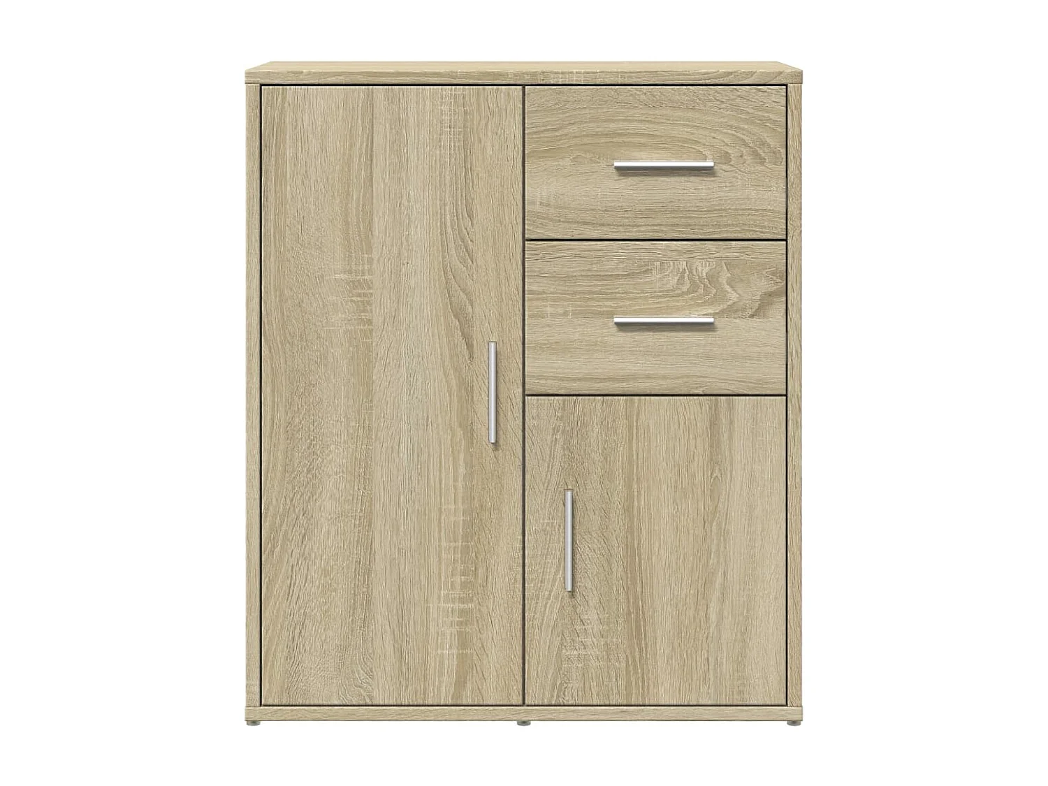 Dressoirs 2 st 60x31x70 cm bewerkt hout sonoma eikenkleurig BE325404