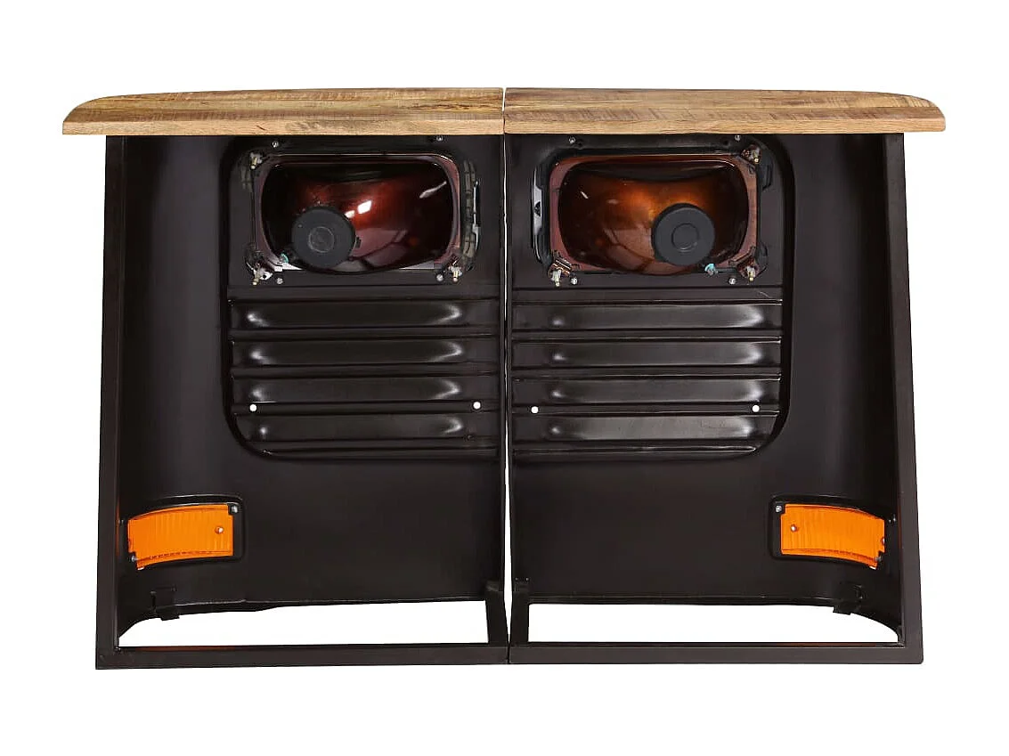 Dressoir vrachtwagen massief mangohout donkergrijs BE403205