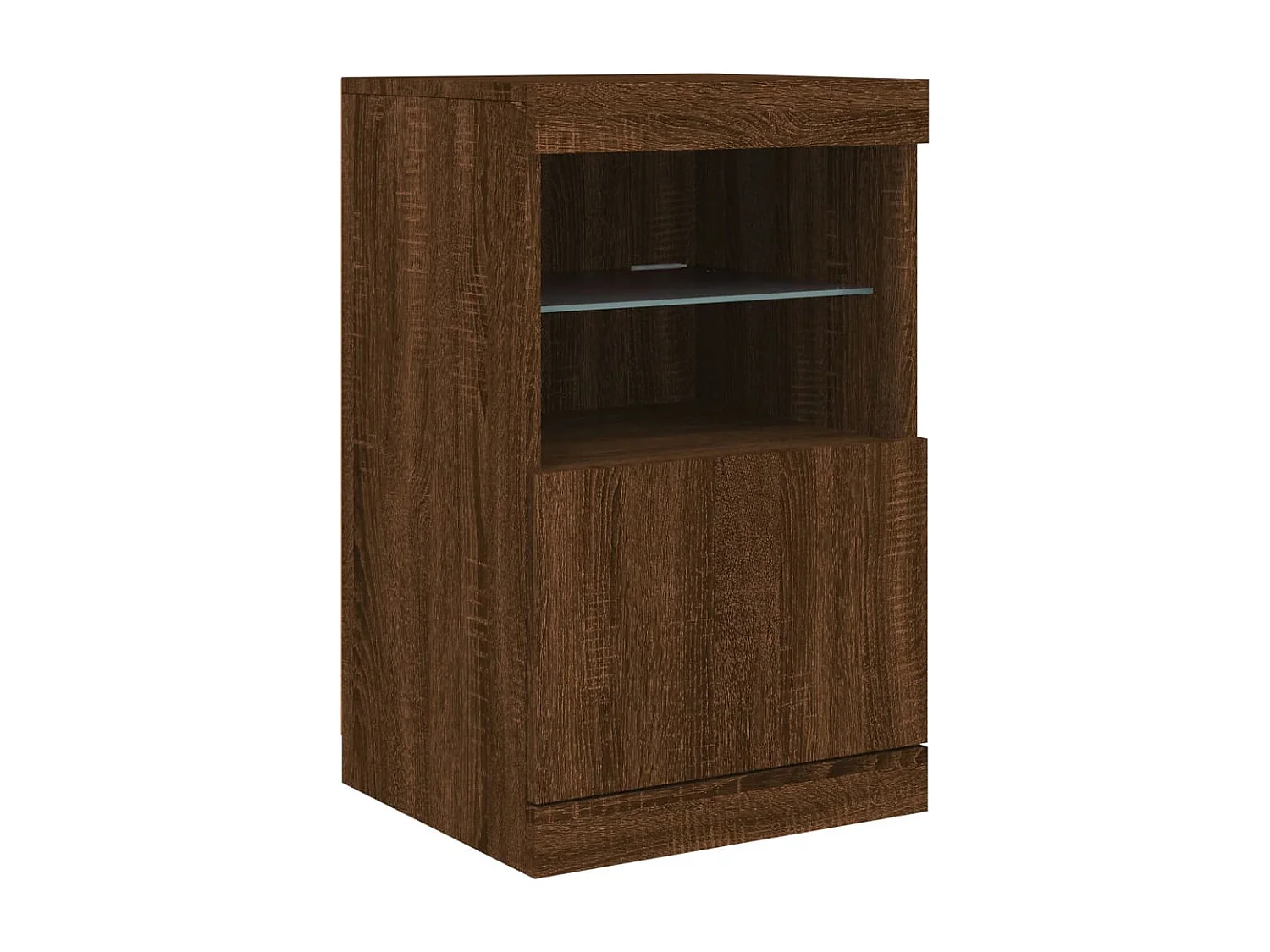 Buffet avec lumières LED chêne marron 41x37x67 cm FR41085