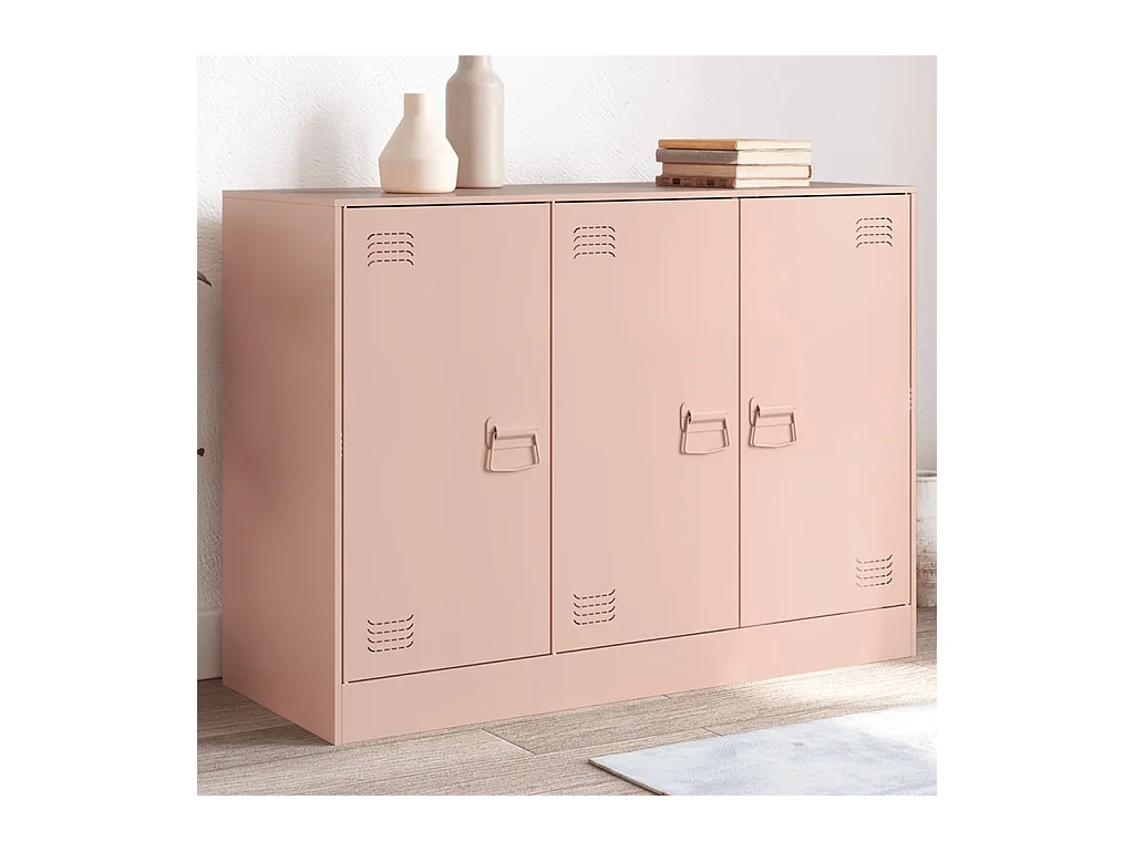 Buffet rose 99x39x73 cm acier FR26569