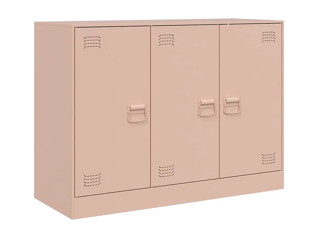 Dressoir 99x39x73 cm staal roze BE460250