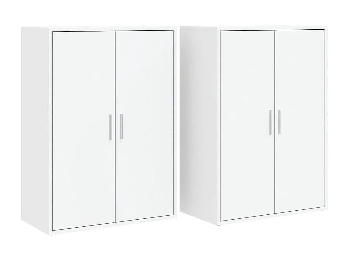 Buffets 2 pcs blanc 60x31x84 cm bois d'ingénierie FR51146