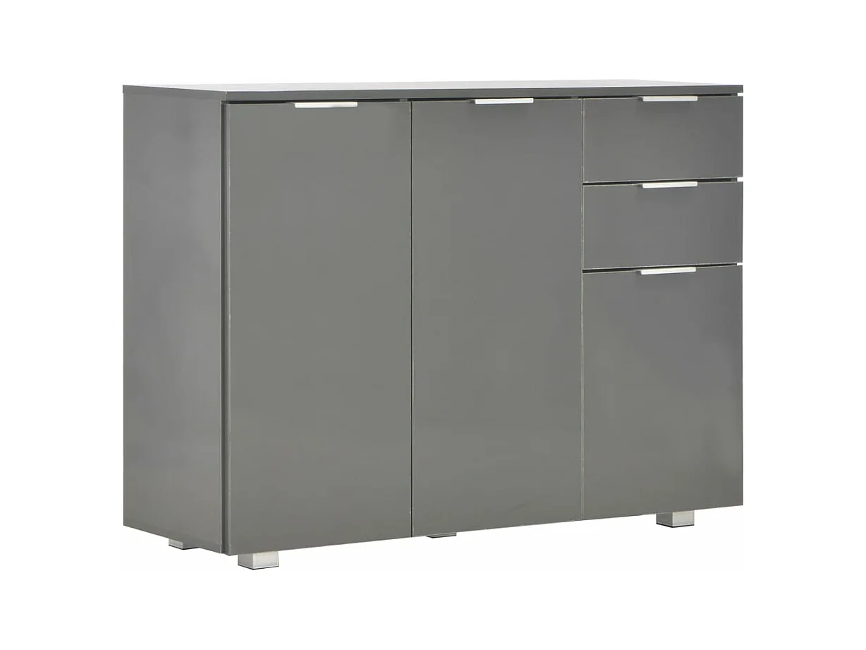 Buffet Gris brillant 107x35x80,5 cm FR37101