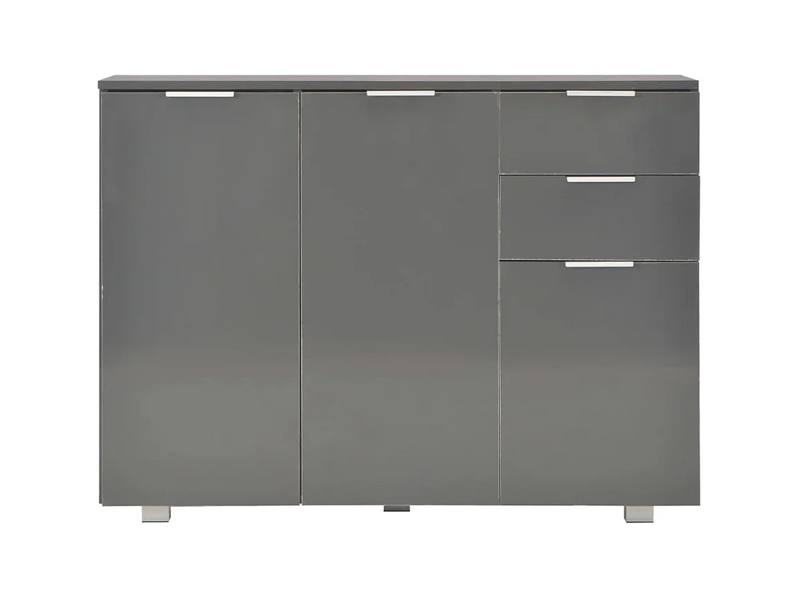 Buffet Gris brillant 107x35x80,5 cm FR37101