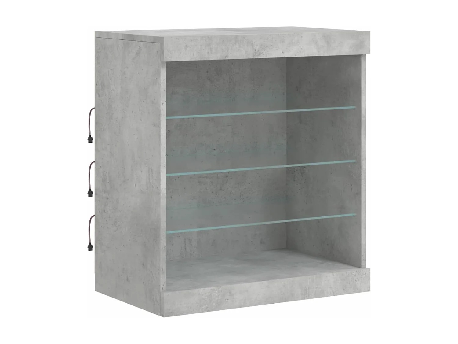 Buffet avec lumières LED gris béton 60,5x37x67 cm FR81912