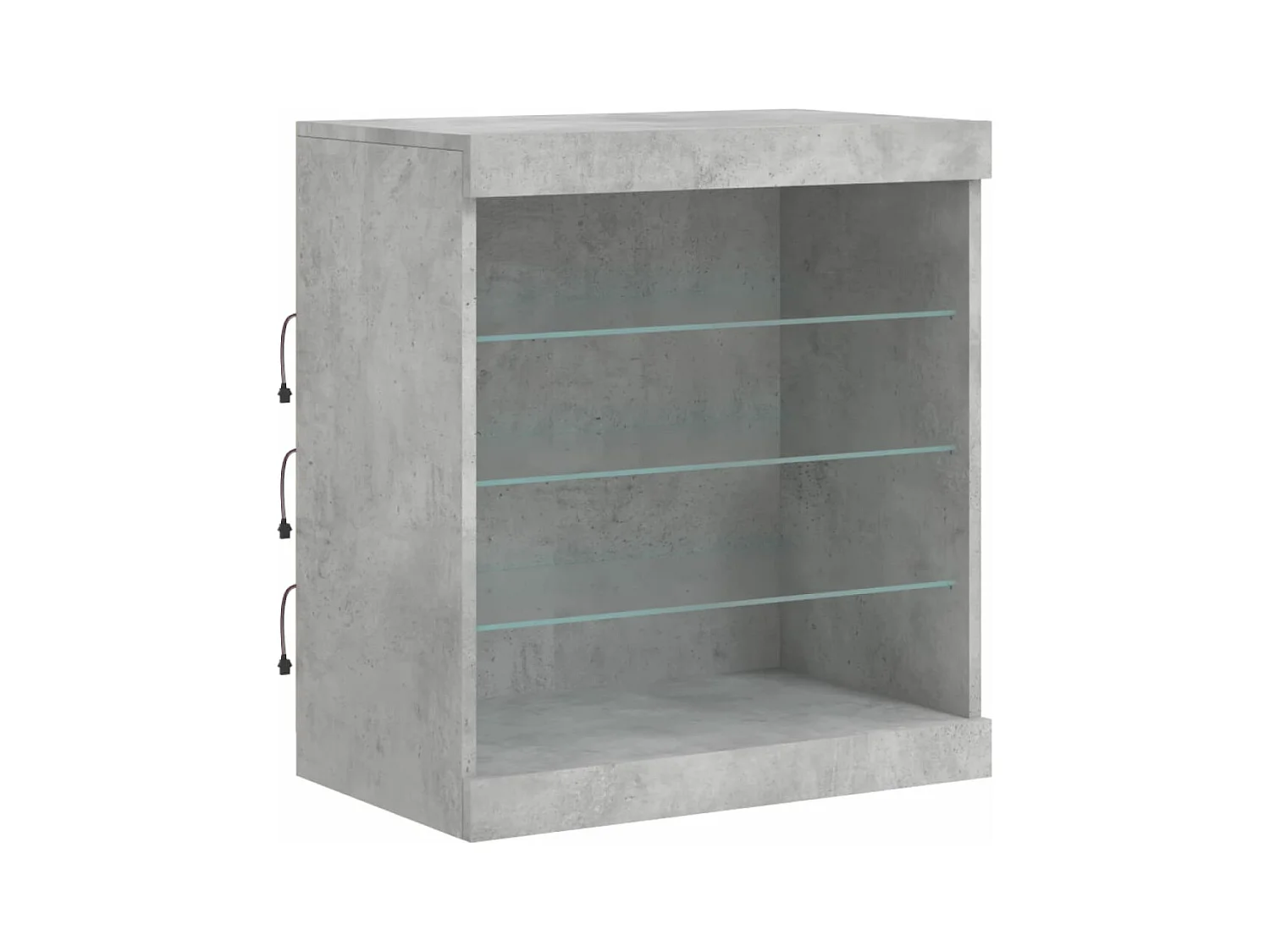 Dressoir met LED-verlichting 60,5x37x67 cm betongrijs BE686360