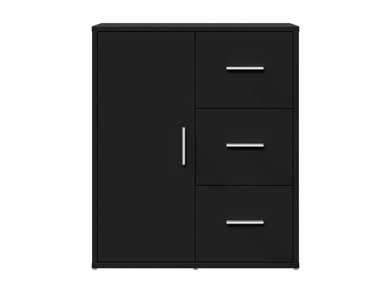 Buffet noir 60x31x70 cm bois d'ingénierie FR93613