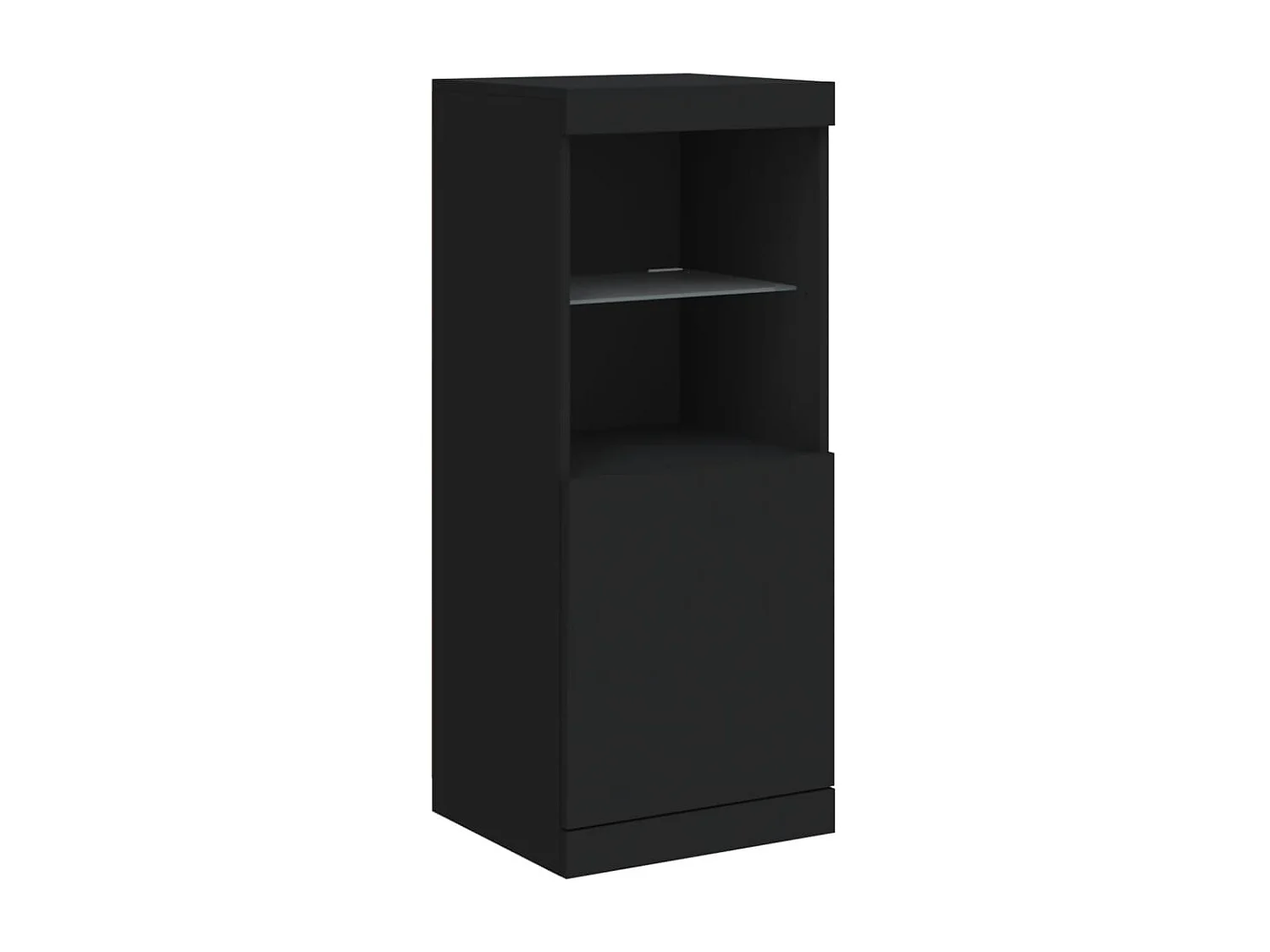 Buffet avec lumières LED noir 41x37x100 cm FR61589