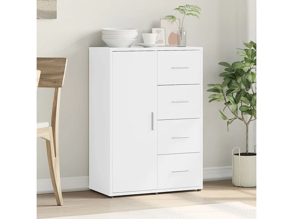 Buffet blanc 60x31x84 cm bois d'ingénierie FR22139