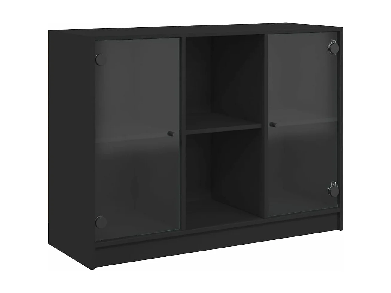 Buffet noir 102x37x75,5 cm bois d'ingénierie FR94170