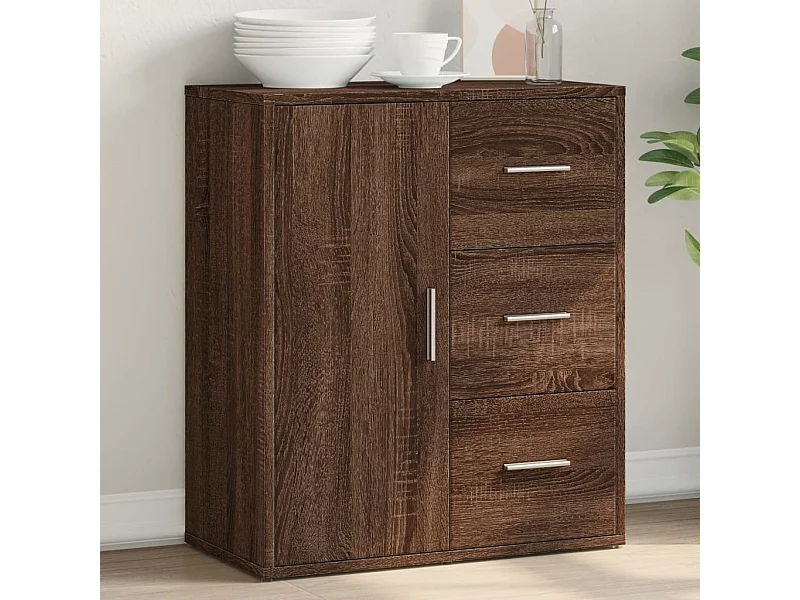 Buffet chêne marron 60x31x70 cm bois d'ingénierie FR32306