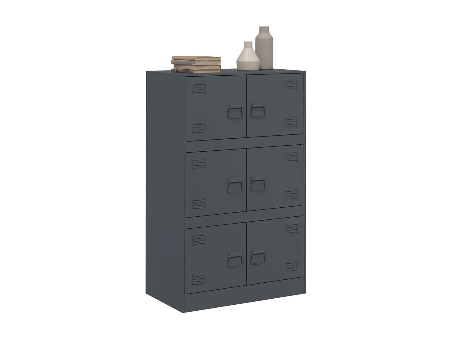 Buffet anthracite 67x39x107 cm acier FR76247