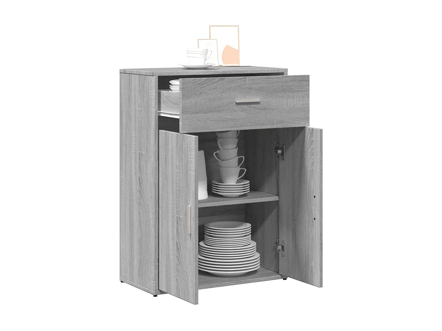 Buffet sonoma gris 60x30x84 cm bois d'ingénierie FR33681