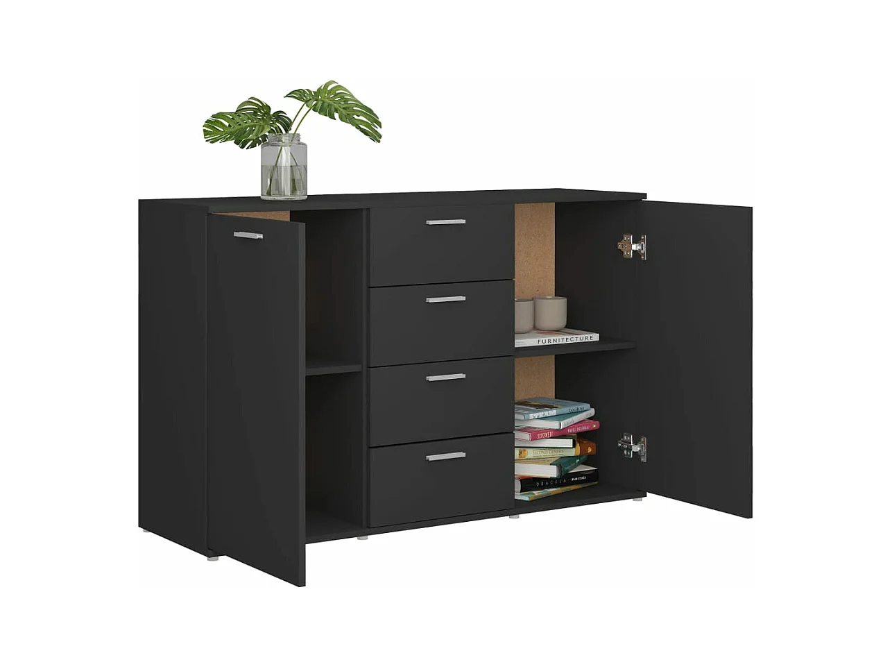 Buffet Gris 120x35,5x75 cm Bois d'ingénierie FR24845