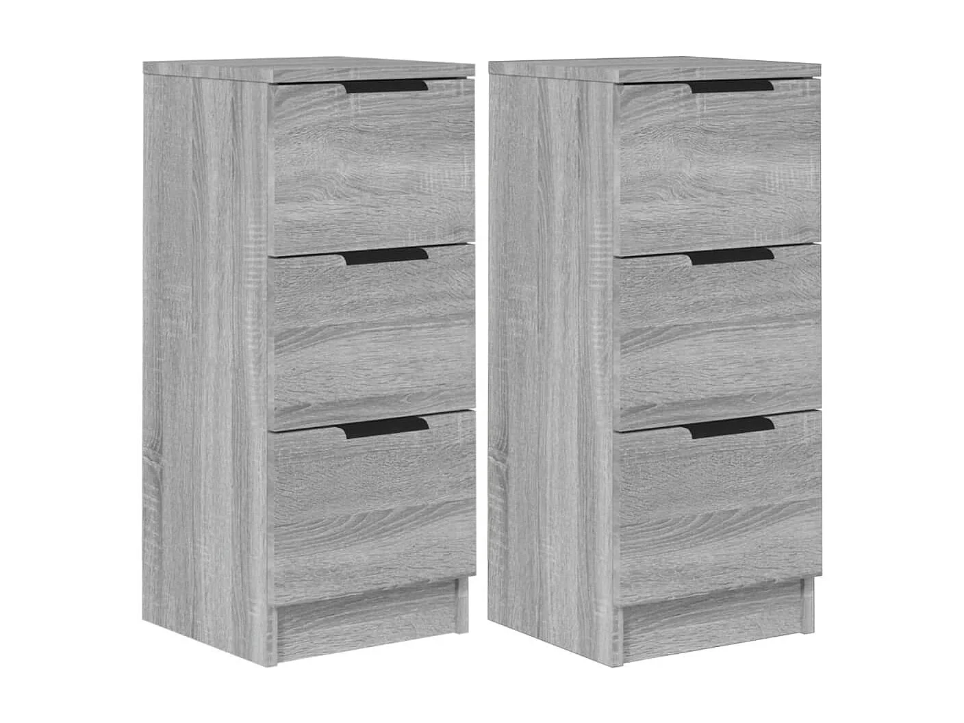 Buffets 2 pcs Sonoma gris 30x30x70 cm Bois d'ingénierie FR87232