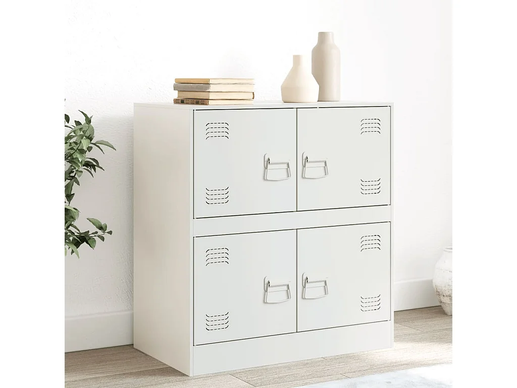 Buffet blanc 67x39x73 cm acier FR18213