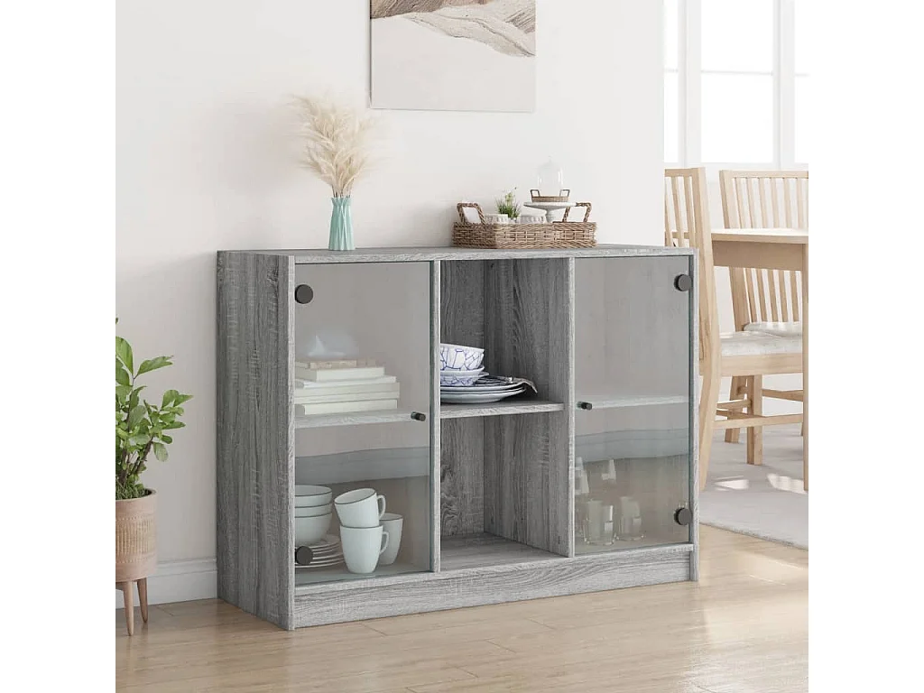 Buffet sonoma gris 102x37x75,5 cm bois d'ingénierie FR87751