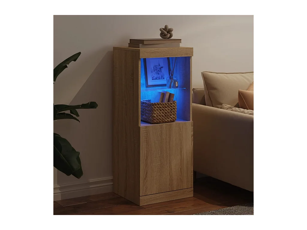 Dressoir met LED-verlichting 41x37x100 cm sonoma eikenkleurig BE331662