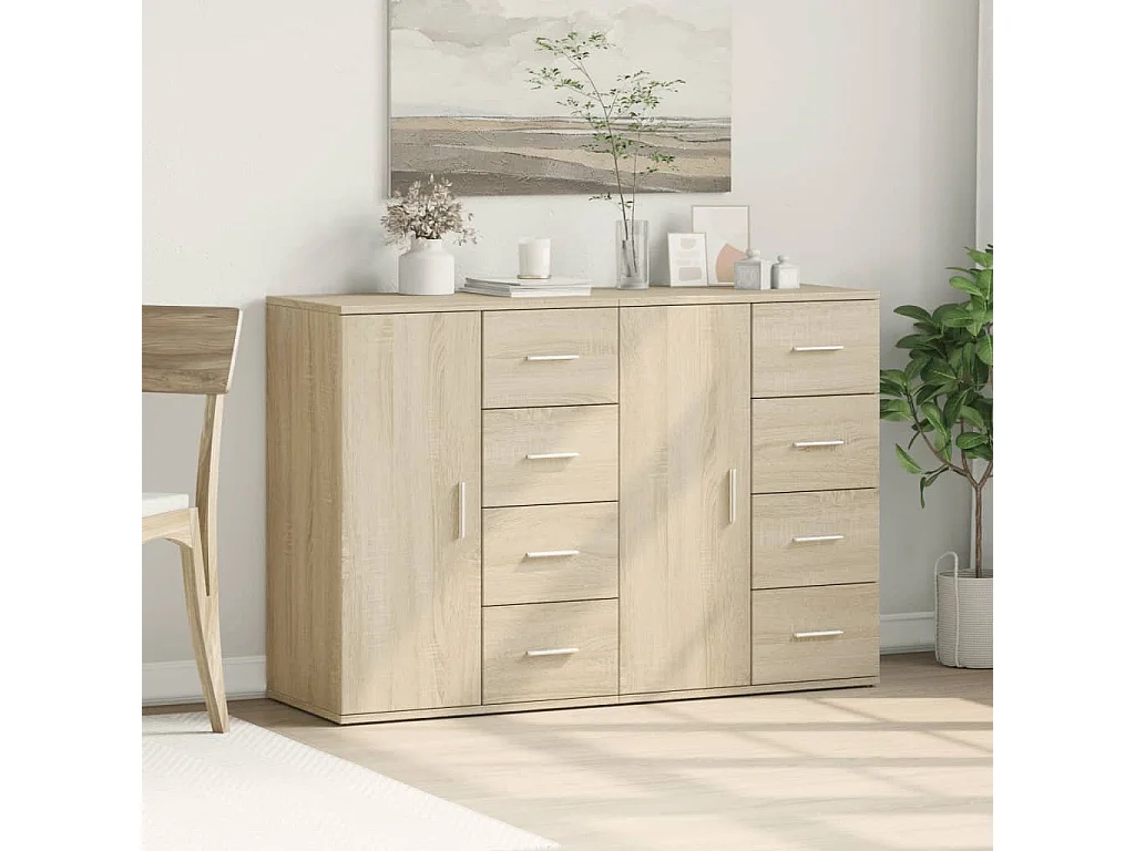 Buffets 2 pcs chêne sonoma 59x39x80 cm bois d'ingénierie FR18110