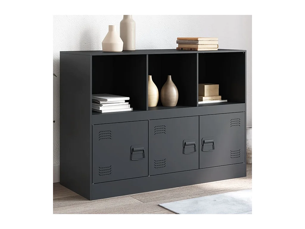 Buffet anthracite 99x39x73 cm acier FR92017