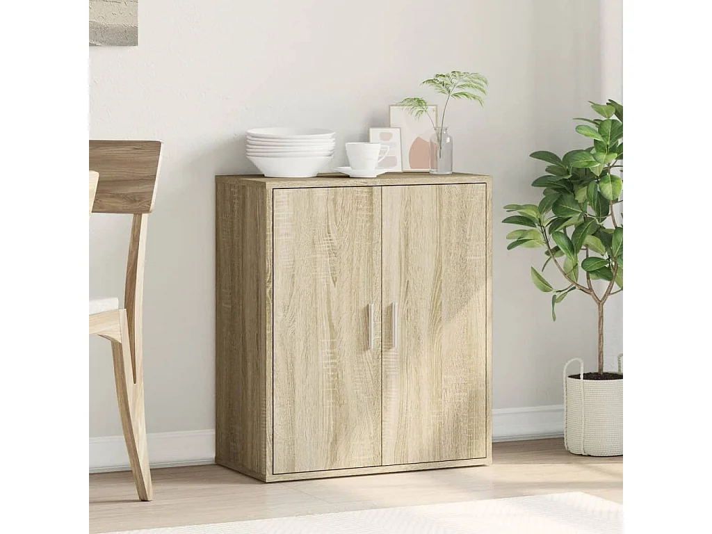 Buffet chêne sonoma 79x38x80 cm bois d'ingénierie FR46136
