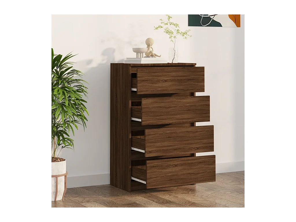 Buffet Chêne marron 60x35x98,5 cm Bois d'ingénierie FR82176
