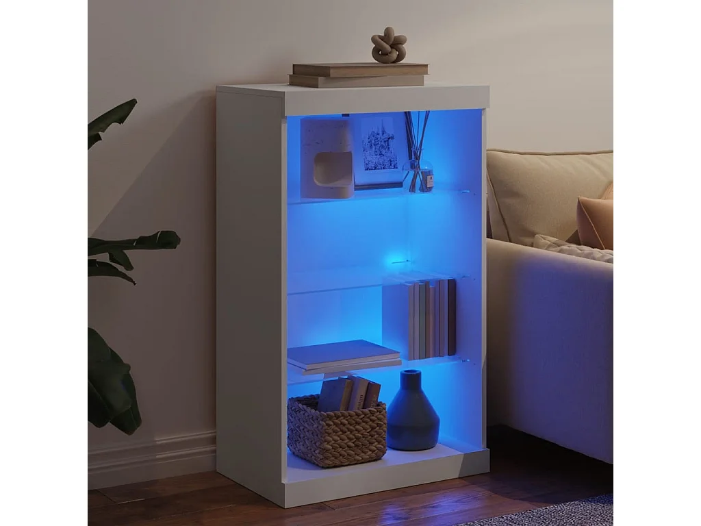 Dressoir met LED-verlichting 60,5x37x100 cm wit BE408191