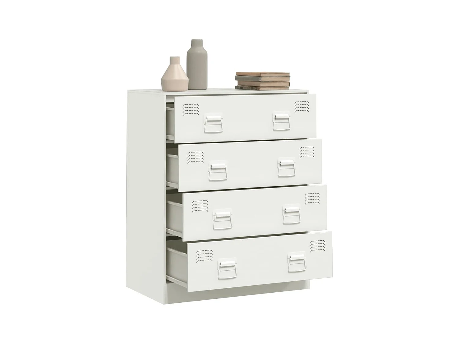 Buffet blanc 67x39x83 cm acier FR32644