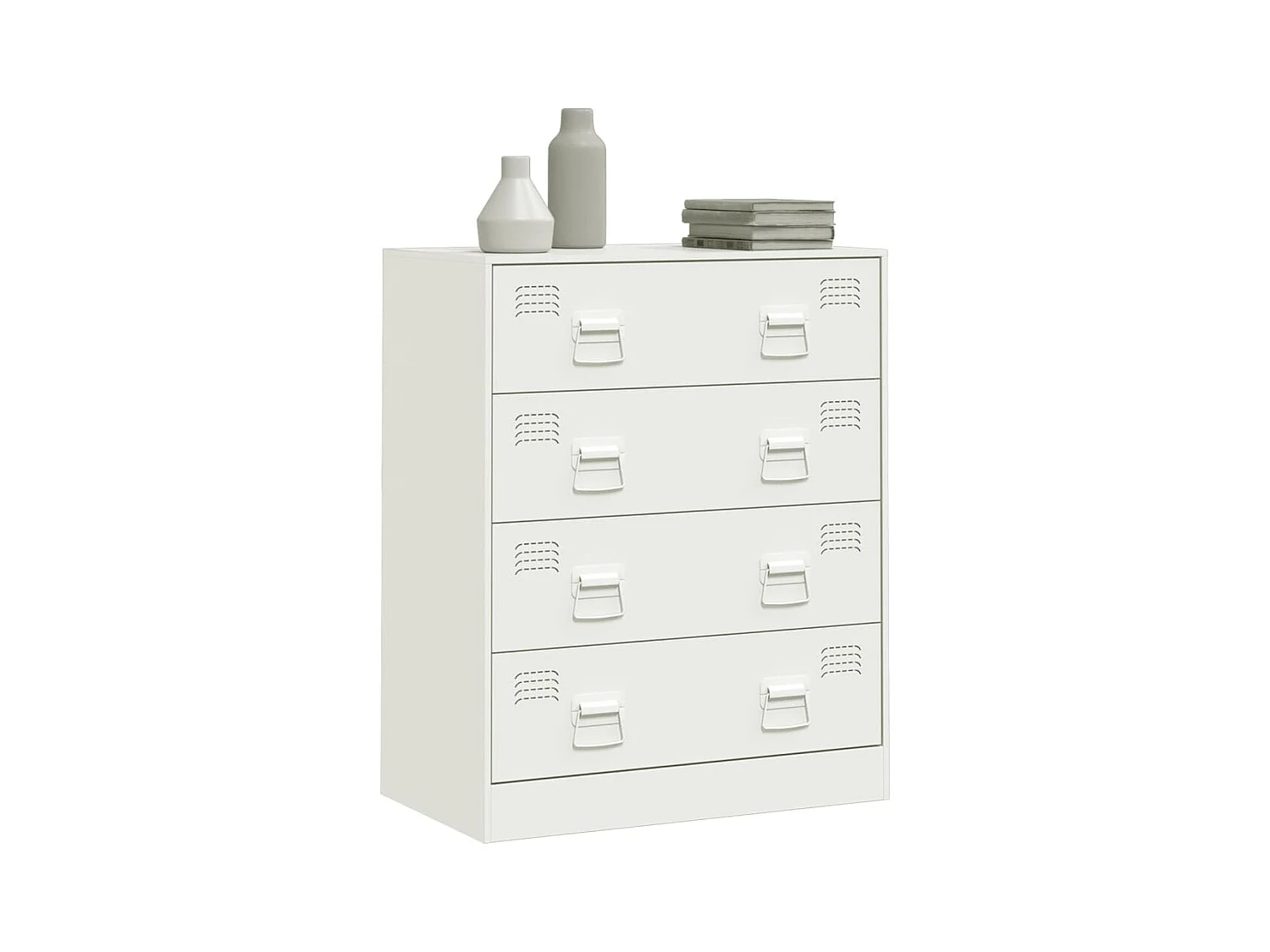 Buffet blanc 67x39x83 cm acier FR32644